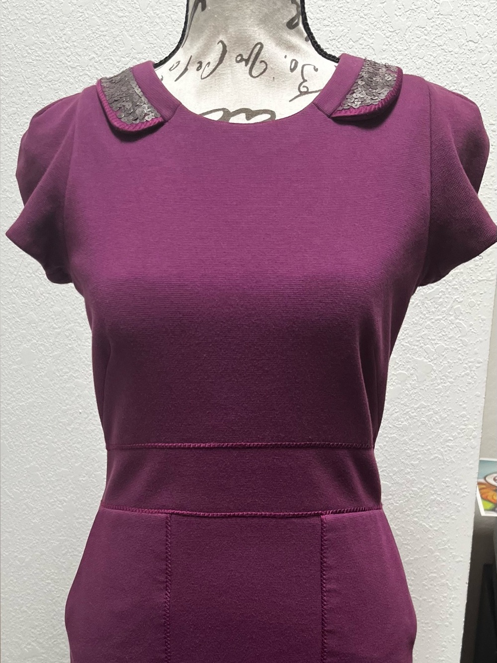 Rebecca Taylor Vintage Plum Sheath Dress. Size 2